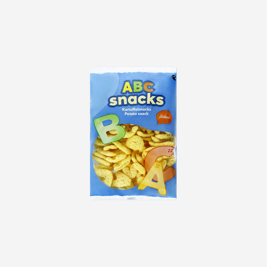 Alfabetische zoute chips