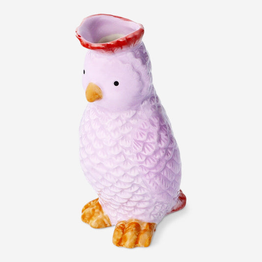 Vaso in ceramica a tema pappagallo