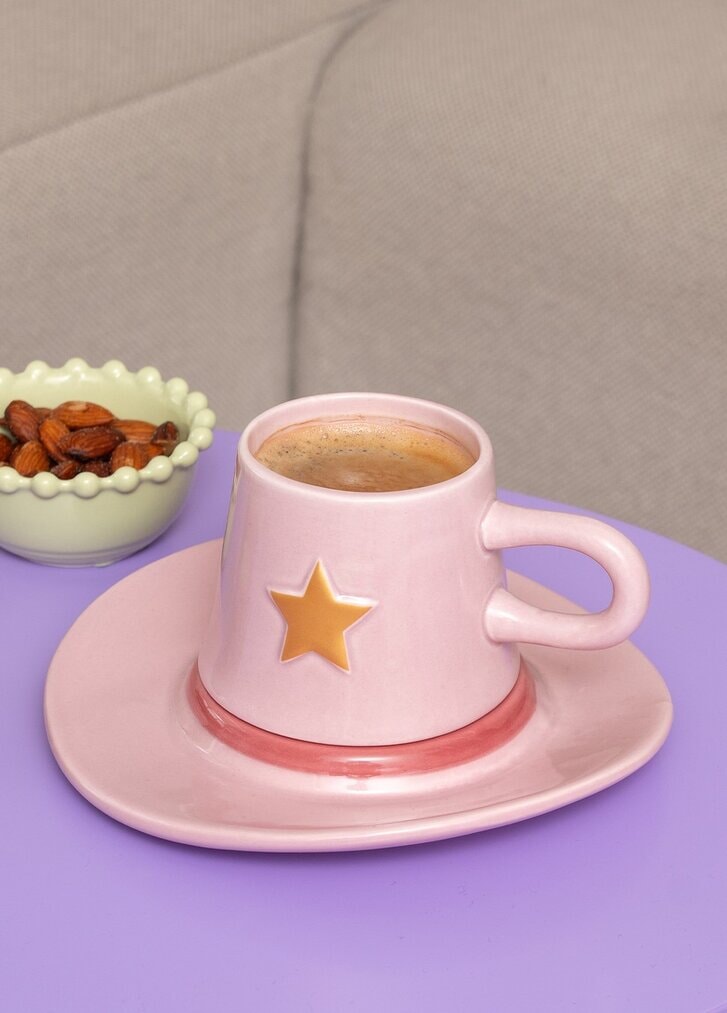 Cowboy hat mug with saucer - 210 ml Kitchen Flying Tiger Copenhagen 