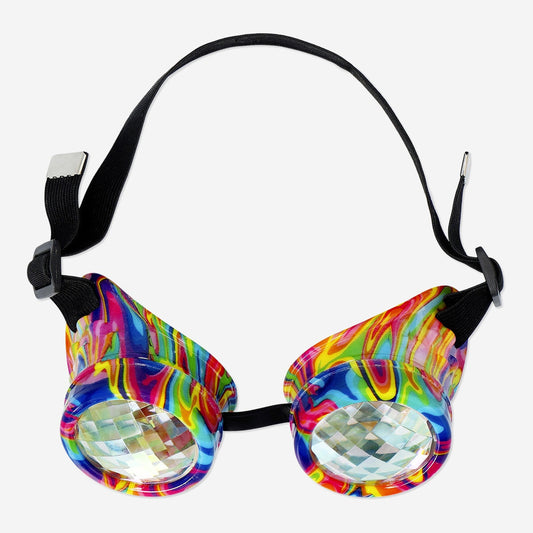 Colourful dizzy glasses