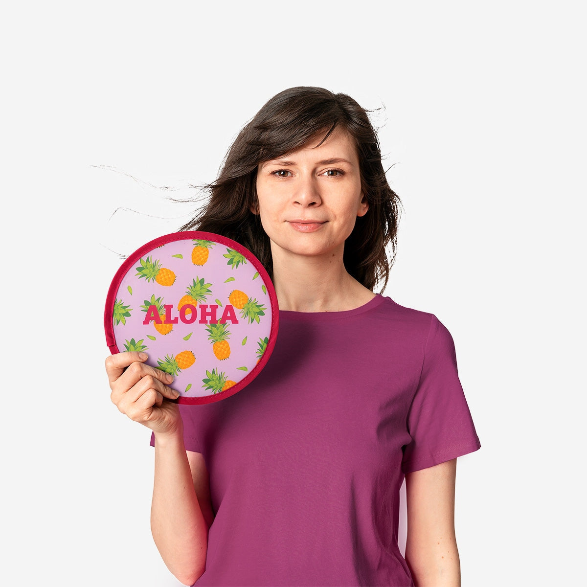 Foldable fan with pineapple print Textile Flying Tiger Copenhagen 