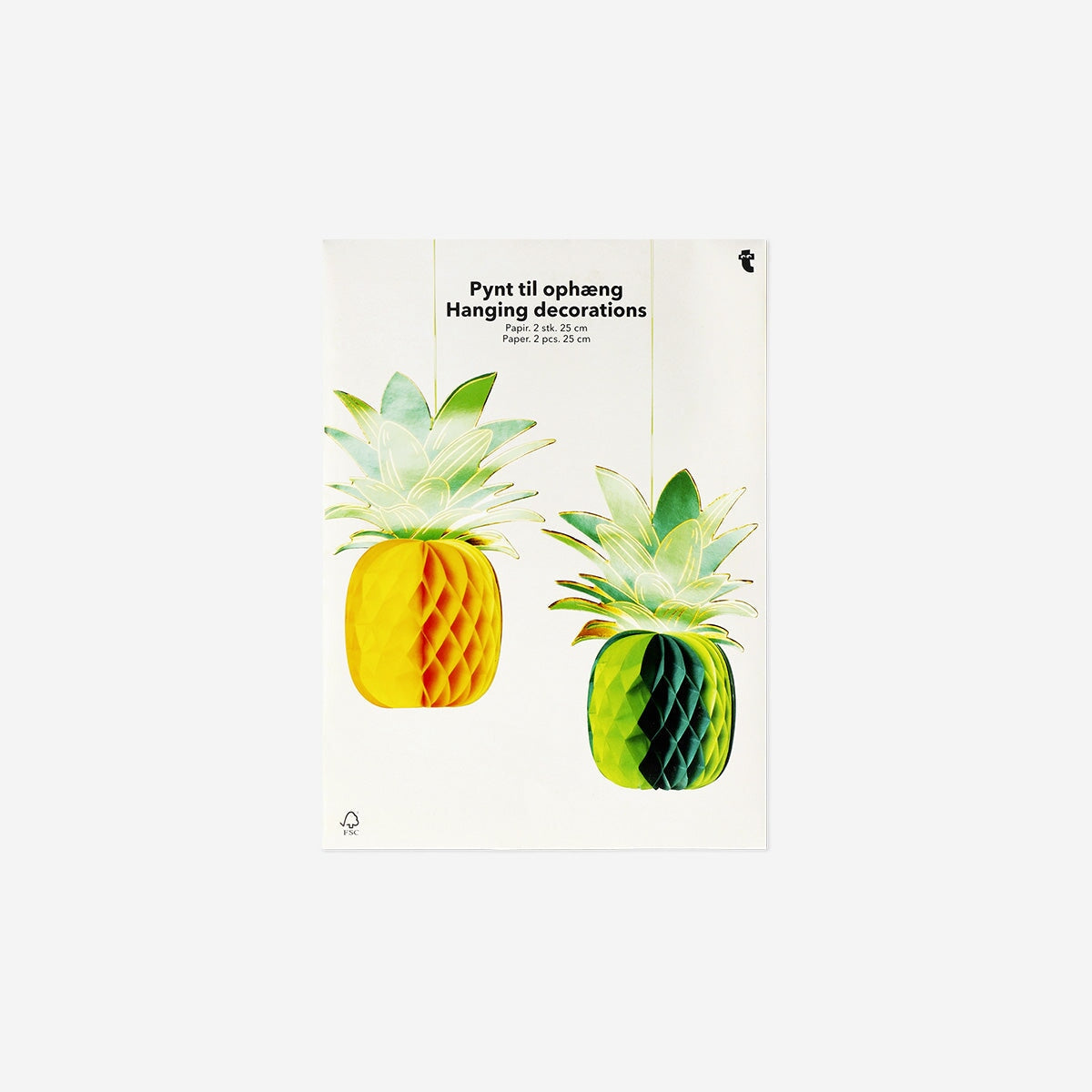 Hanging honeycomb pineapple decorations - 2 pcs Party Flying Tiger Copenhagen 