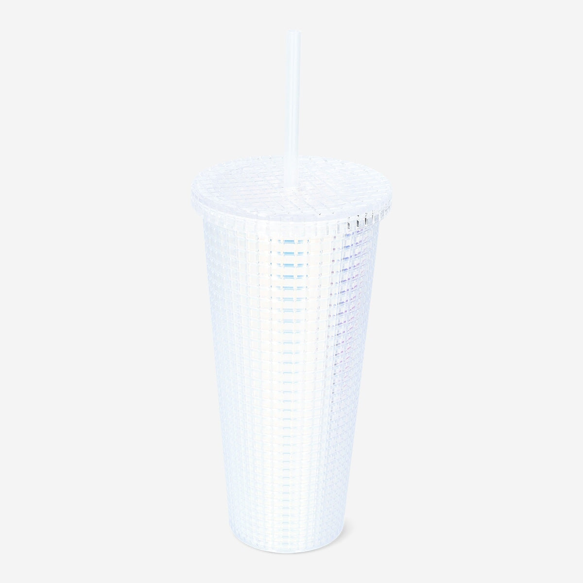 Iridescent cup with lid and straw Kitchen Flying Tiger Copenhagen 