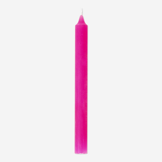 Pink dinner candle - 24 cm