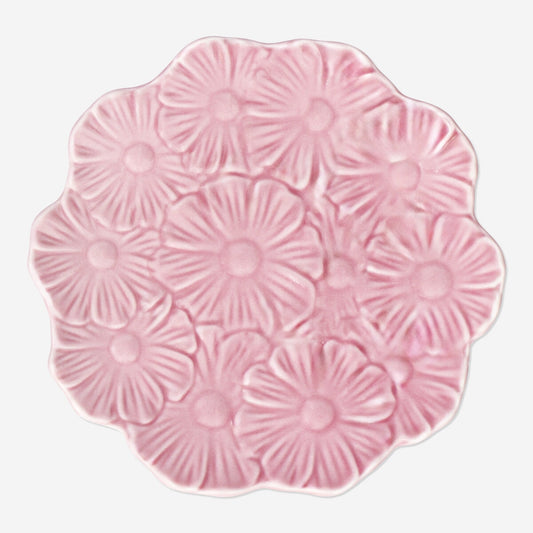 Pink flower plate