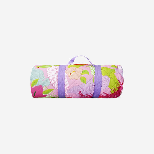 Couverture matelassée avec imprimé tropical