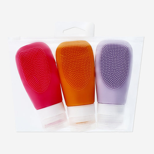 Frascos de silicone para viagem - 3 peças