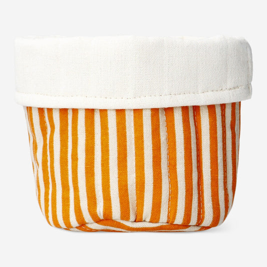 Úložný košík s oranžovými pruhmi - 17 cm