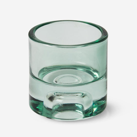 Green Glass Candle Holder